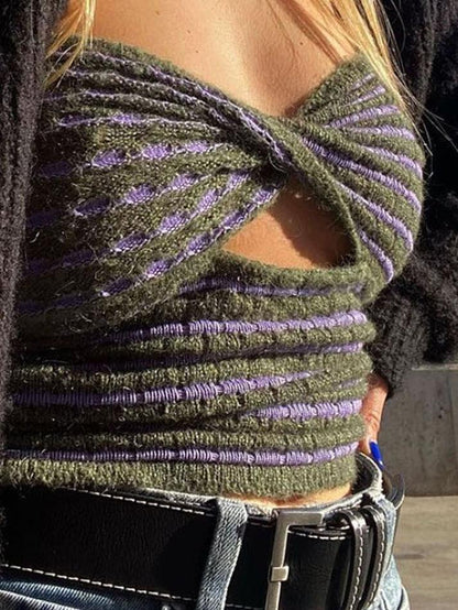 Fenna - Fashionable Cropped Bandeau Top with Trendy Twist for Women