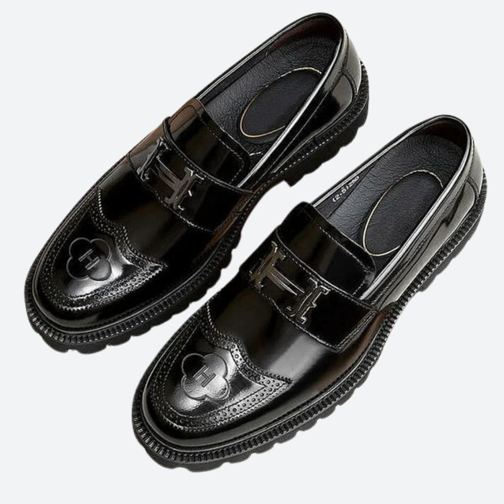 Stylish men's leather shoes - Pitou