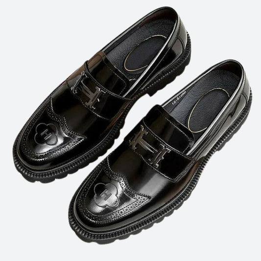Stylish men's leather shoes - Pitou