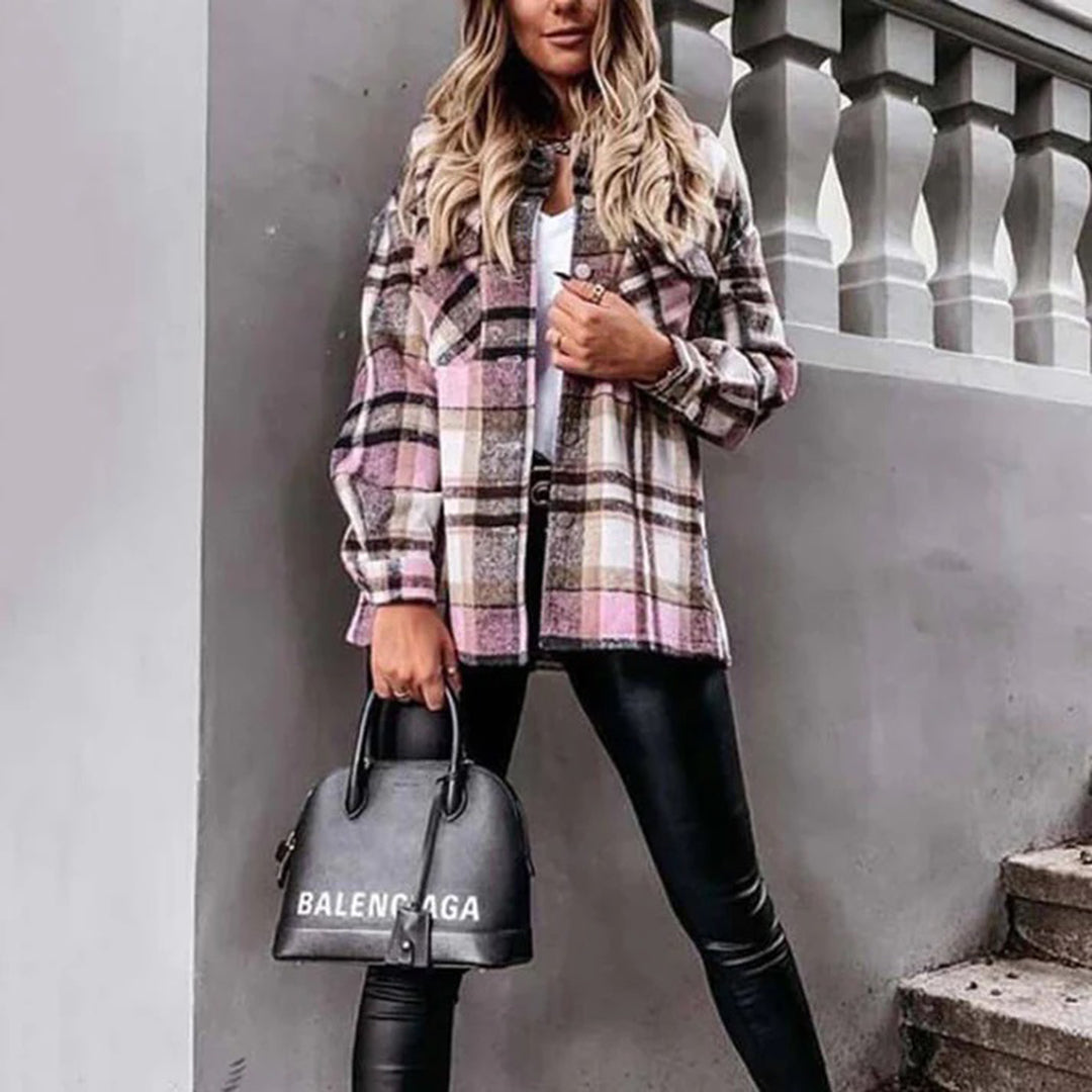 LYLA - Trendy checked jacket for a stylish look