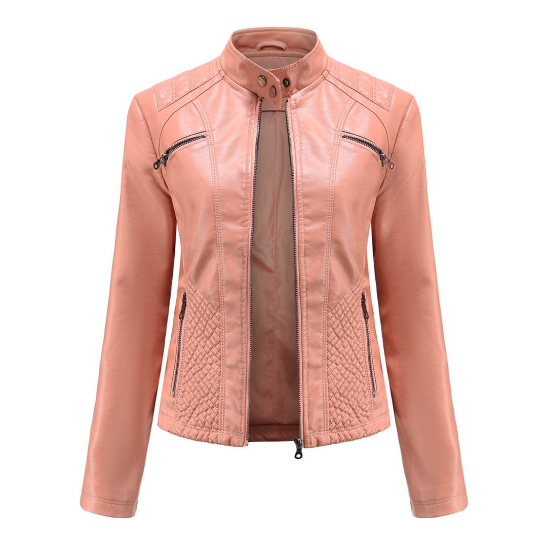 ANDRIJANA - Elegant leather jacket for a chic look