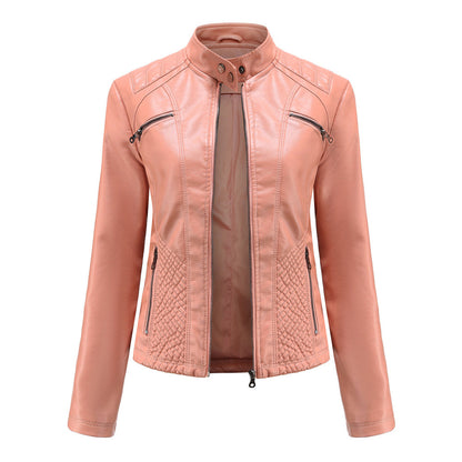ANDRIJANA - Elegant leather jacket for a chic look