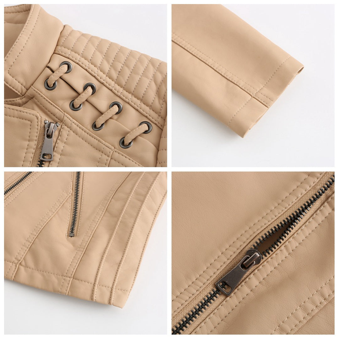 MARIE - Elegant leather jacket for a trendy look
