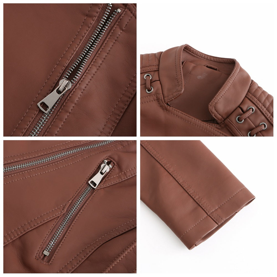 MARIE - Elegant leather jacket for a trendy look