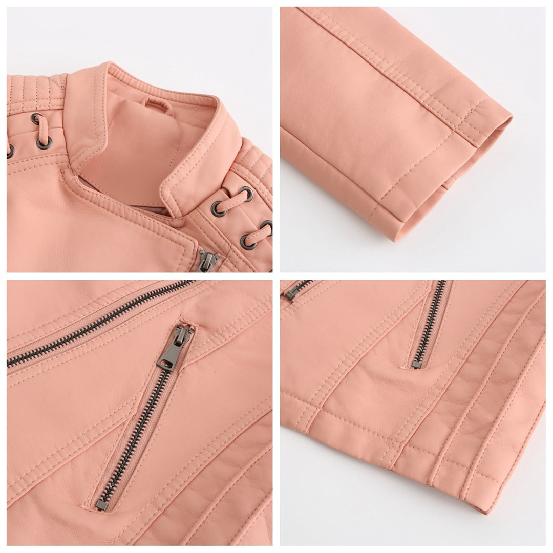 MARIE - Elegant leather jacket for a trendy look