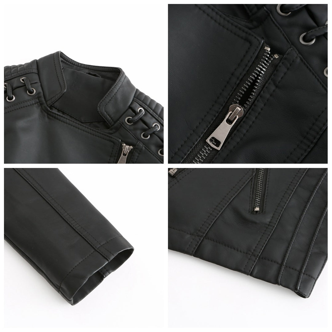 MARIE - Elegant leather jacket for a trendy look