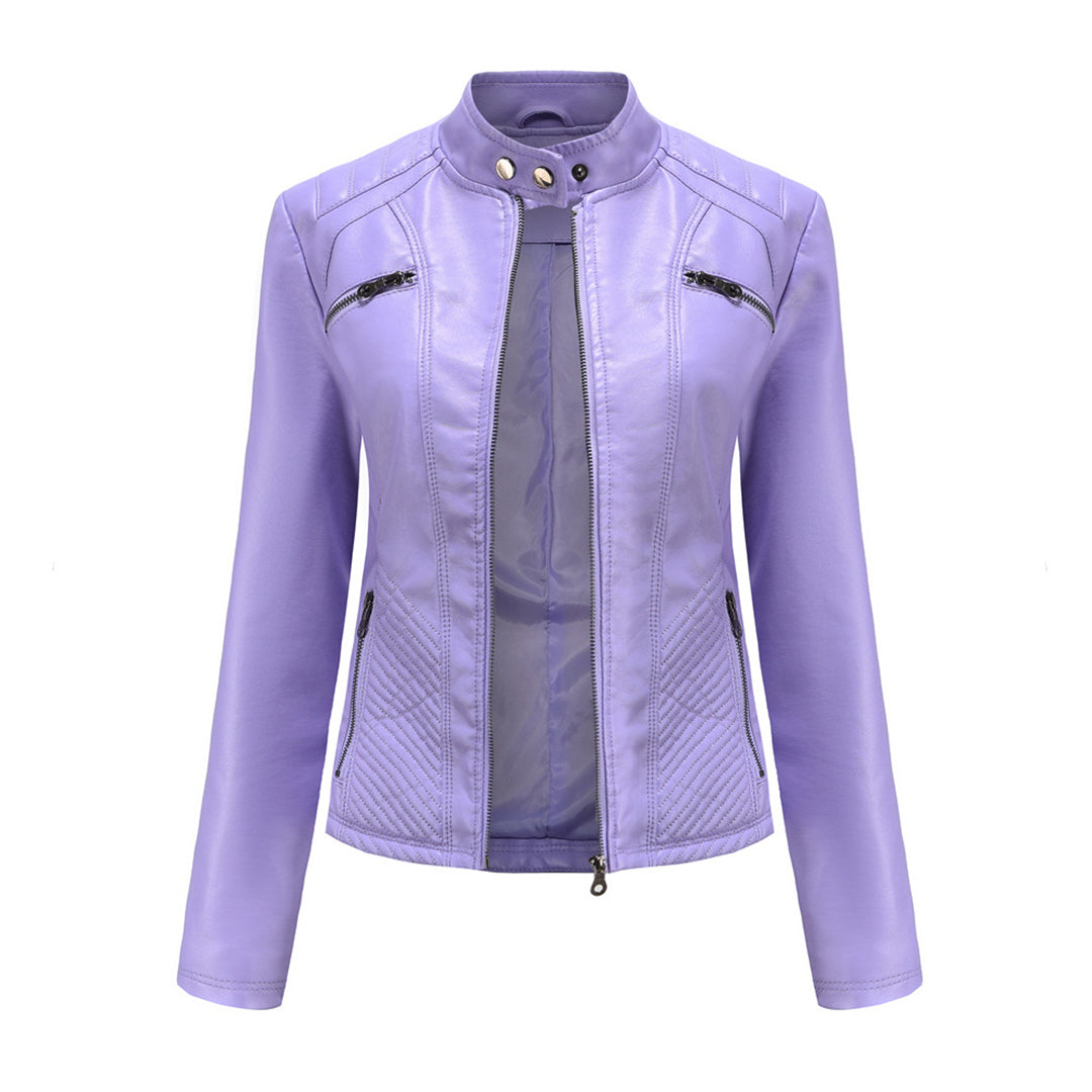 ANDRIJANA - Elegant leather jacket for a chic look