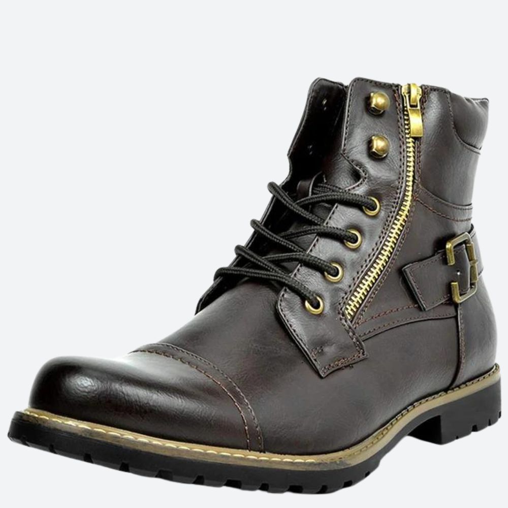 Stylish Raven Genuine Leather Motorcycle Boots for Adventurous Riders