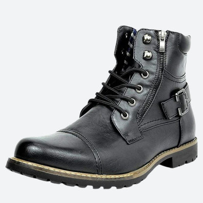 Stylish Raven Genuine Leather Motorcycle Boots for Adventurous Riders