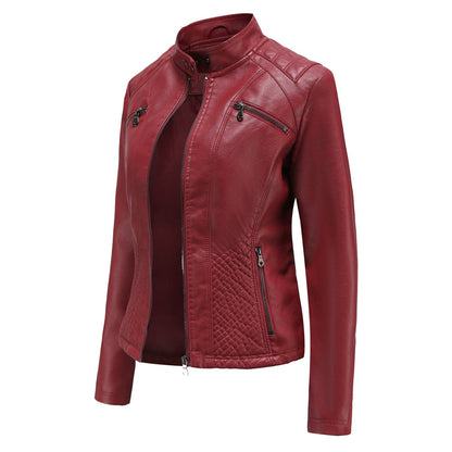 ANDRIJANA - Elegant leather jacket for a chic look