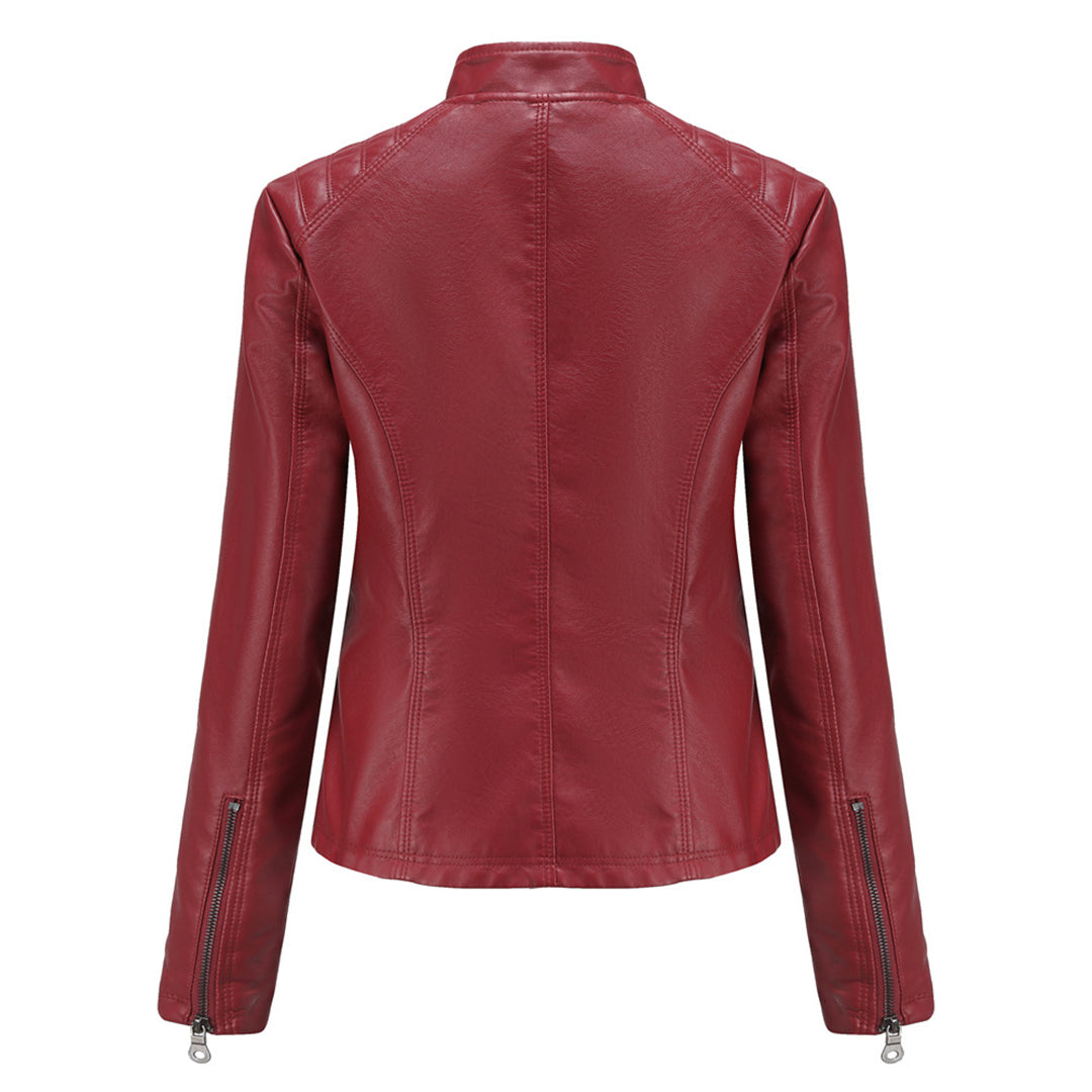 ANDRIJANA - Elegant leather jacket for a chic look