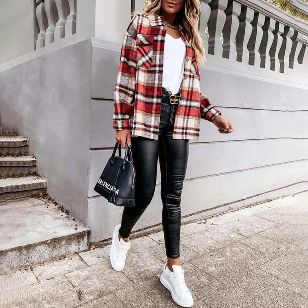 LYLA - Trendy checked jacket for a stylish look