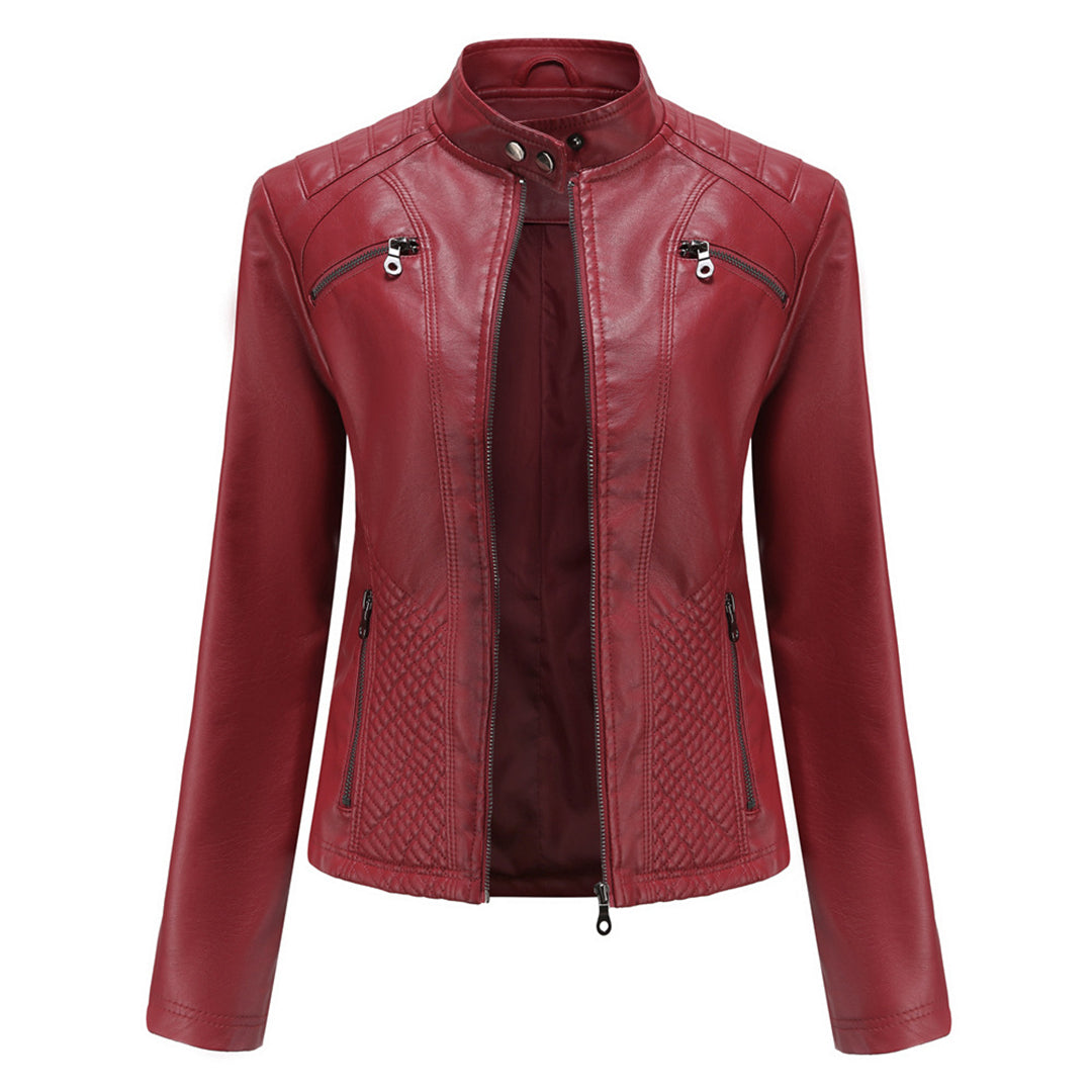 ANDRIJANA - Elegant leather jacket for a chic look