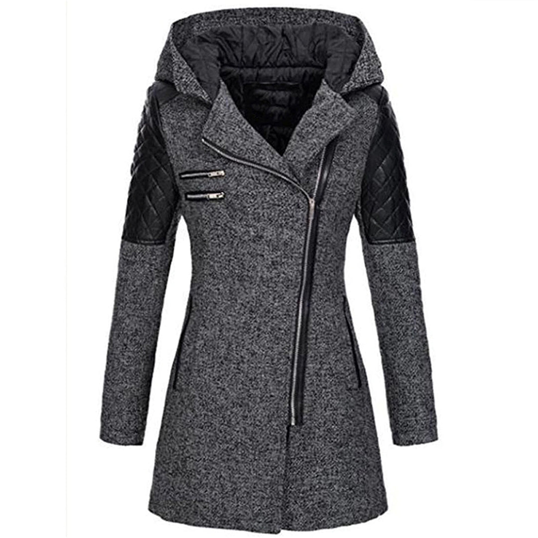 Riley - Women's long winter coat with trendy hood