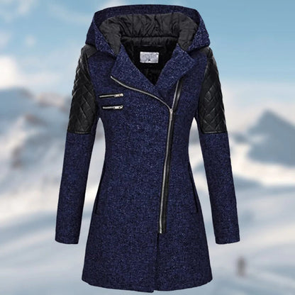 Riley - Women's long winter coat with trendy hood