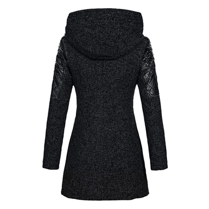 Riley - Women's long winter coat with trendy hood