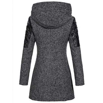Riley - Women's long winter coat with trendy hood