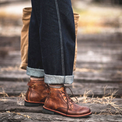 Elegant leather men's boots from Realm