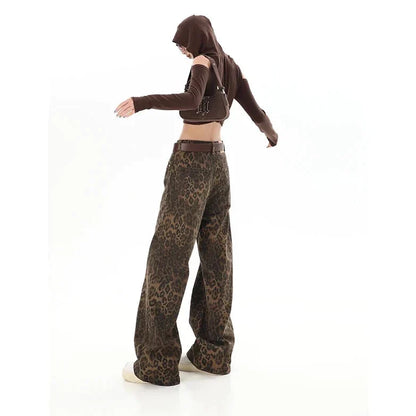 Gilda - Trendy Retro Pants with Striking Leopard Print