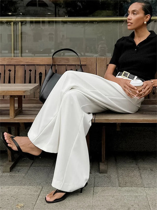 Olivia | Chic White Chino Trousers for a Stylish Look
