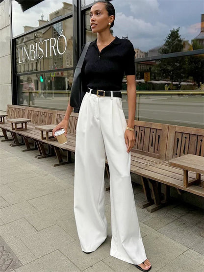 Olivia | Chic White Chino Trousers for a Stylish Look
