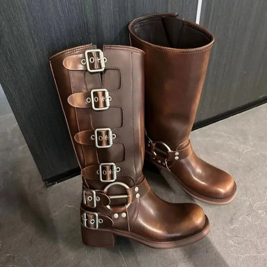 Eloise - Elegant Vintage Leather Boots for a Timeless Look