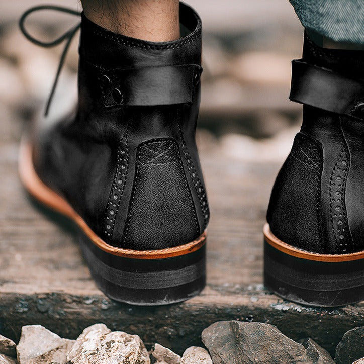 Elegant leather men's boots from Realm