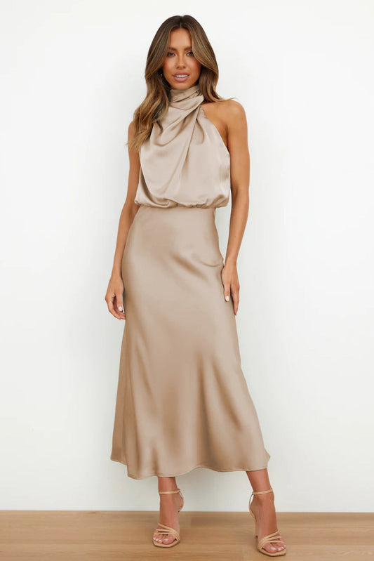 Rosa™ - Elegant Satin Evening Dress