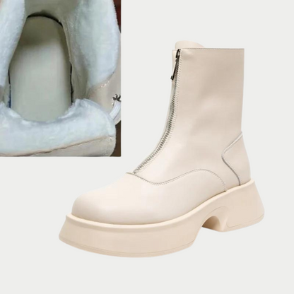 Alice - Stilvolle Winterstiefel aus echtem Fell