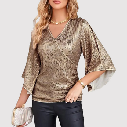 Susan - Elegant and Comfortable Paillettes Top for Women