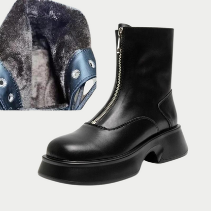 Alice - Stilvolle Winterstiefel aus echtem Fell