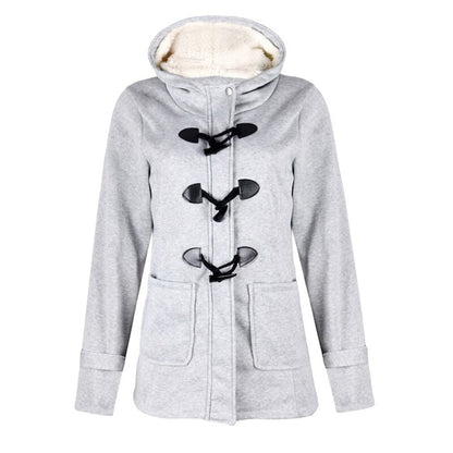 Samantha - Stylish long hooded winter coat for women