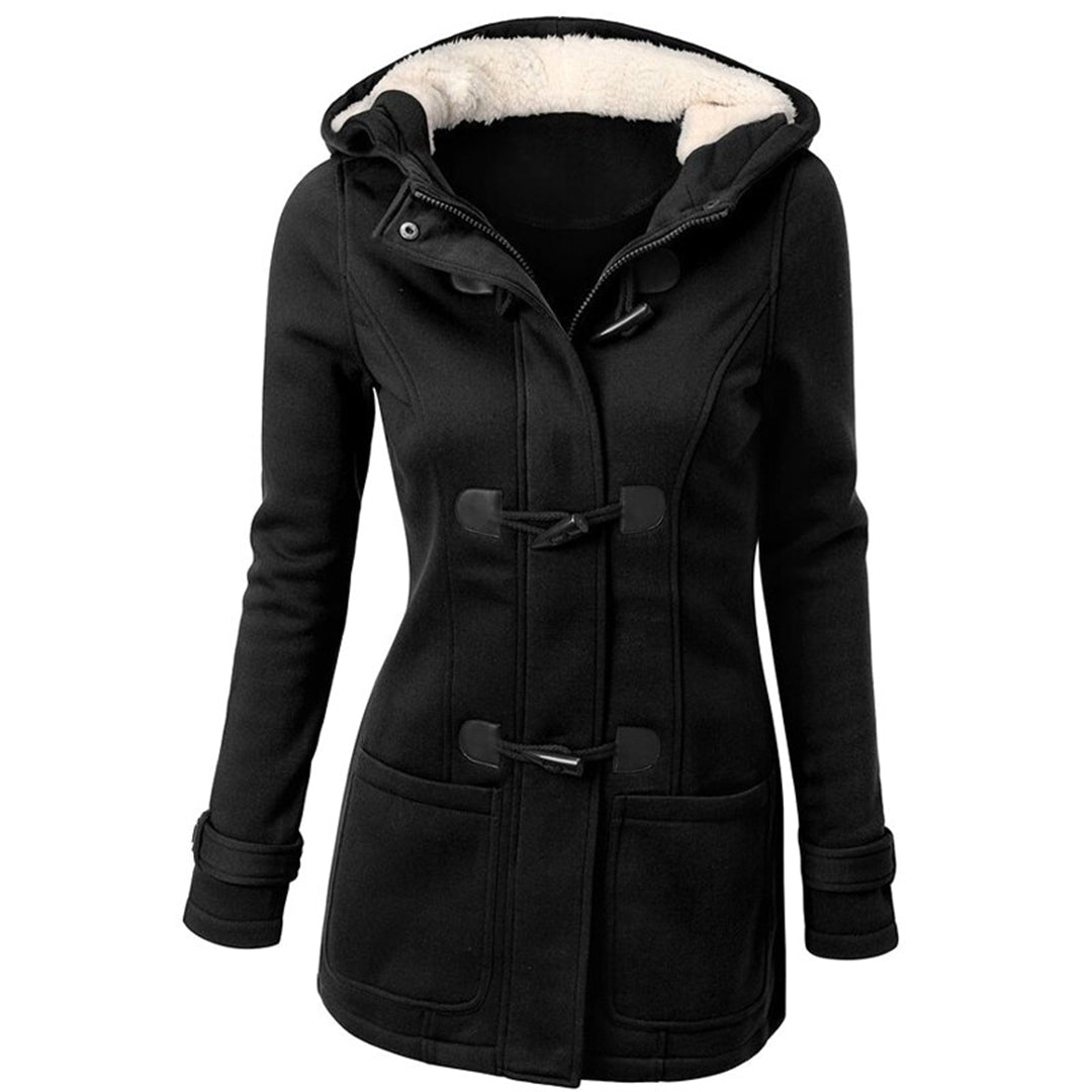 Samantha - Stylish long hooded winter coat for women