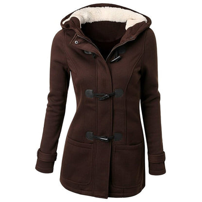 Samantha - Stylish long hooded winter coat for women