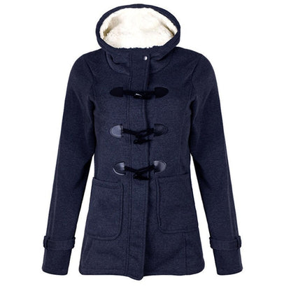 Samantha - Stylish long hooded winter coat for women