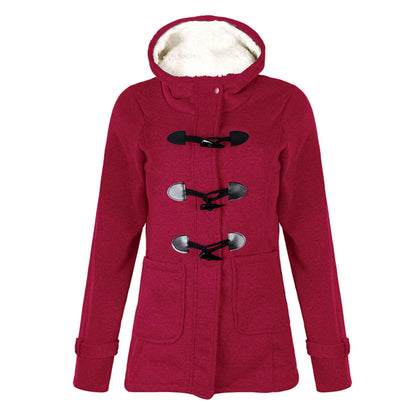 Samantha - Stylish long hooded winter coat for women