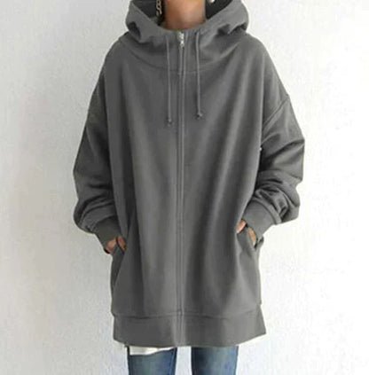 Allie - Trendy Winter Hoodie with Zipper for Women