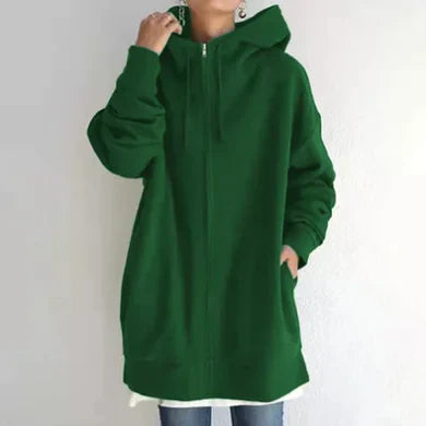 Allie - Trendy Winter Hoodie with Zipper for Women