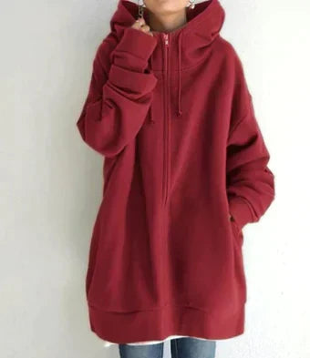 Allie - Trendy Winter Hoodie with Zipper for Women