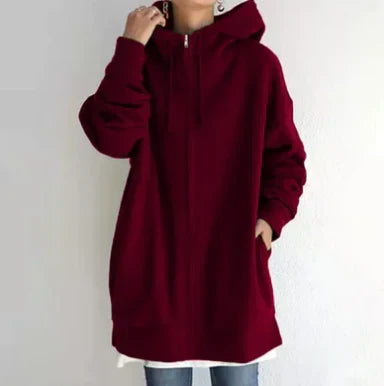 Allie - Trendy Winter Hoodie with Zipper for Women