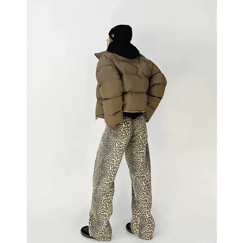Gilda - Trendy Retro Pants with Striking Leopard Print