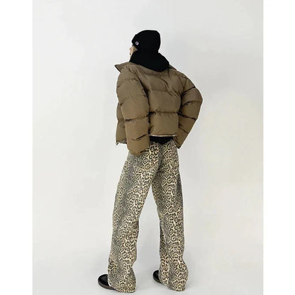 Gilda - Trendy Retro Pants with Striking Leopard Print