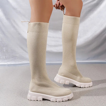 Matilda - Trendy and Comfortable Ankle High Stretch Sock Boots