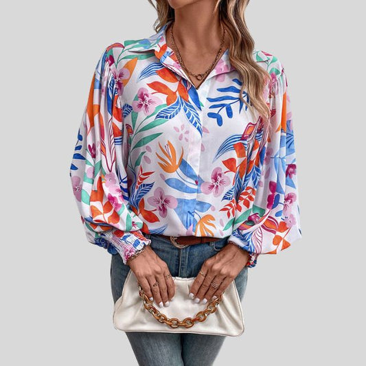 Aila - Elegant Women's Blouse with Beautiful Floral Print