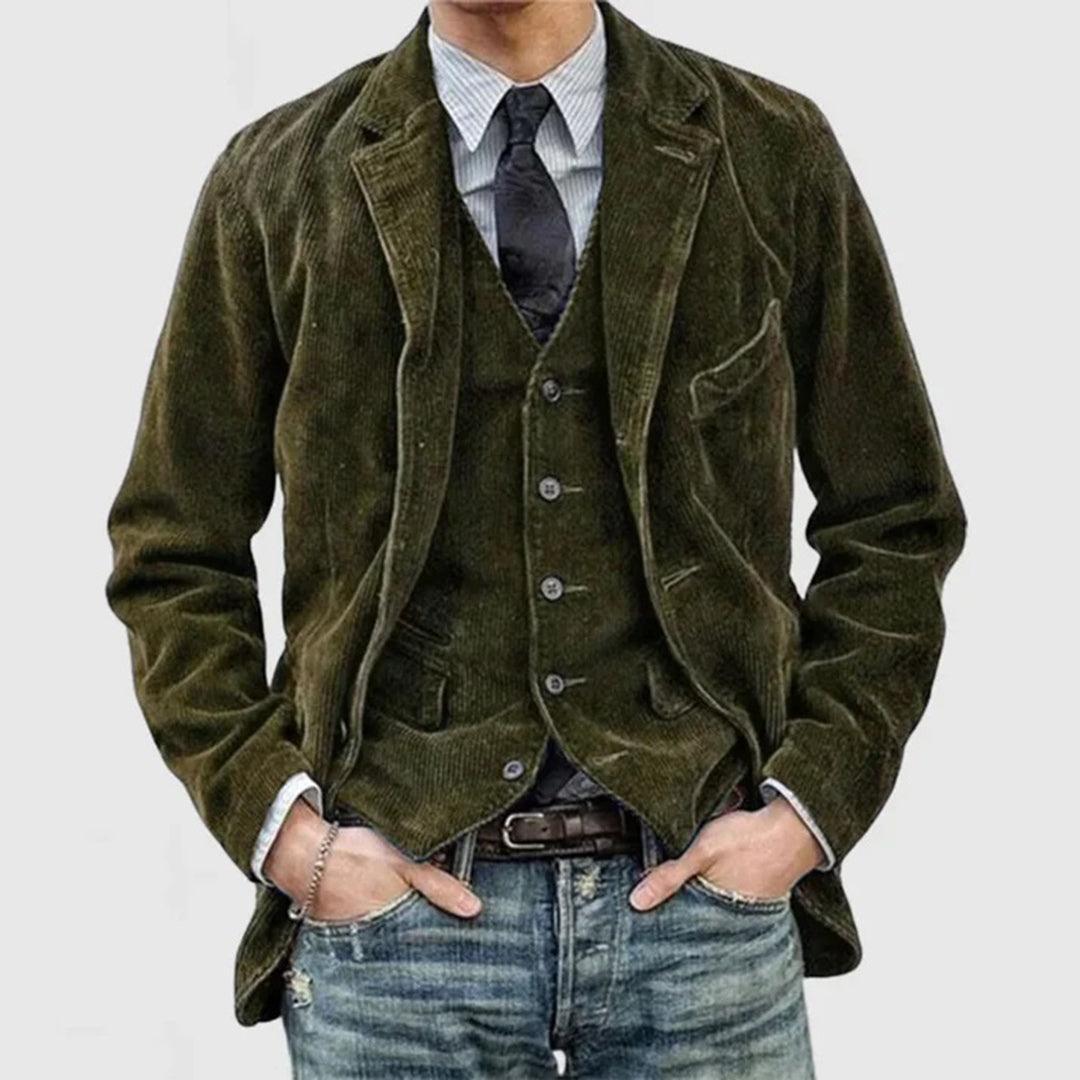 Stylish men's corduroy jacket