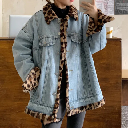 CALISSA - Fashionable Denim Winter Coat for Women