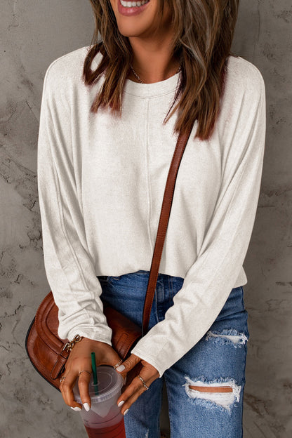 Fiona - Stylish Casual Long Sleeve Round Neck Autumn Shirt for Women