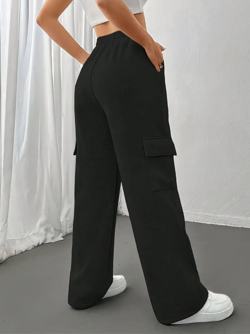 Celeste - Stylish Straight Joggers with Practical Flap Pockets
