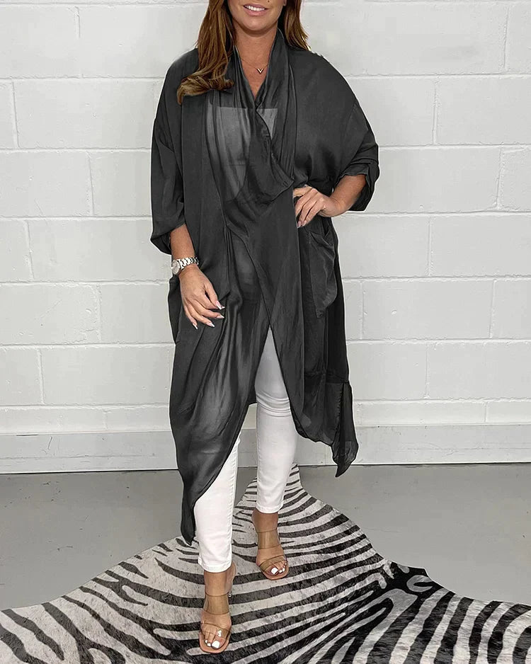 Talitha - Elegant and Comfortable V-Neck Top in Luxury Silky Material for Women