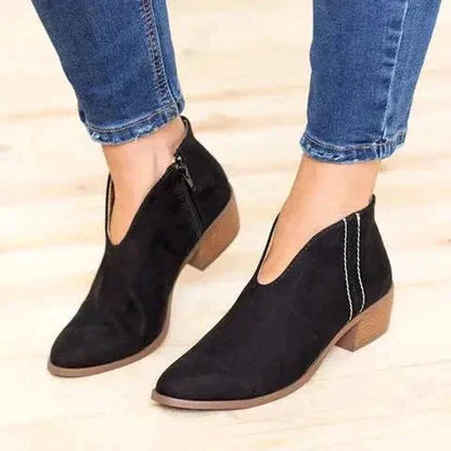 Amina - Elegant boots with trendy side zip